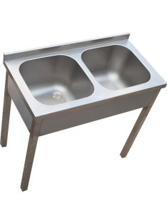   Mosogató kétmedencés 400x400x300 külső méret: 950x500x850