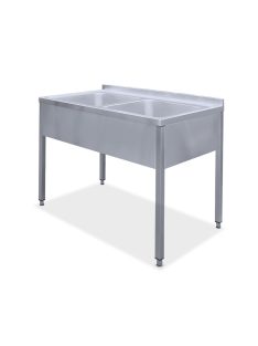   Mosogató kétmedencés Góliát 700x700x300 külső méret: 1600x820x850