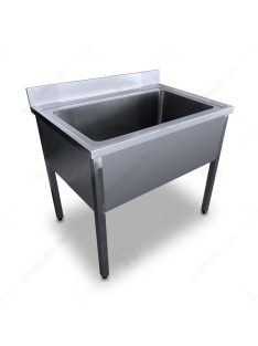   Mosogató egymedencés 860x500x375 ipari, edénymosogató 1000x700x850