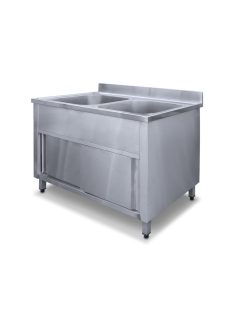   Mosogató szekrény kétmedencés 400x400x300 külső méret: 1000x600x850