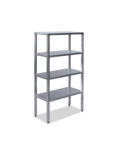 Állvány 4 szintes 120×60×180 cm rozsdamentes anyagból