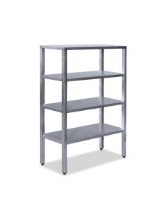  Állvány perforált 4 szintes 180×50×180 cm rozsdamentes anyagból