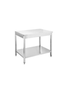 Rozsdamentes munkaasztal alsó polccal, 1200x600x850 mm